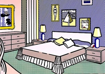 Roy Lichtenstein Painting - interior con nenúfares 1991 Roy Lichtenstein